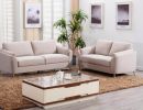 Contemporary 1pc Sofa Beige Color with Gold Metal Legs Plywood Pocket Springs and Foam Casual Living Room Furniture