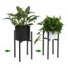 2 Pack Metal Plant Stand Indoor Black