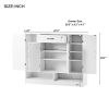 ON-TREND Sleek and Modern Shoe Cabinet with Adjustable Shelves, Minimalist Shoe Storage Organizer with Sturdy Top Surface, Space-saving Design Side Bo