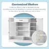 ON-TREND Sleek and Modern Shoe Cabinet with Adjustable Shelves, Minimalist Shoe Storage Organizer with Sturdy Top Surface, Space-saving Design Side Bo