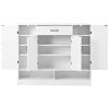 ON-TREND Sleek and Modern Shoe Cabinet with Adjustable Shelves, Minimalist Shoe Storage Organizer with Sturdy Top Surface, Space-saving Design Side Bo