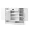 ON-TREND Sleek and Modern Shoe Cabinet with Adjustable Shelves, Minimalist Shoe Storage Organizer with Sturdy Top Surface, Space-saving Design Side Bo
