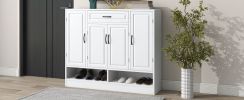 ON-TREND Sleek and Modern Shoe Cabinet with Adjustable Shelves, Minimalist Shoe Storage Organizer with Sturdy Top Surface, Space-saving Design Side Bo