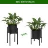2 Pack Metal Plant Stand Indoor Black