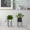 2 Pack Metal Plant Stand Indoor Black