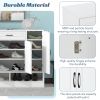 ON-TREND Sleek and Modern Shoe Cabinet with Adjustable Shelves, Minimalist Shoe Storage Organizer with Sturdy Top Surface, Space-saving Design Side Bo