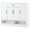 ON-TREND Sleek and Modern Shoe Cabinet with Adjustable Shelves, Minimalist Shoe Storage Organizer with Sturdy Top Surface, Space-saving Design Side Bo