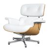Living Room Lounge Chair Arm Chair Swivel Single Sofa Seat With Ottoman Genuine Leather Standard Version